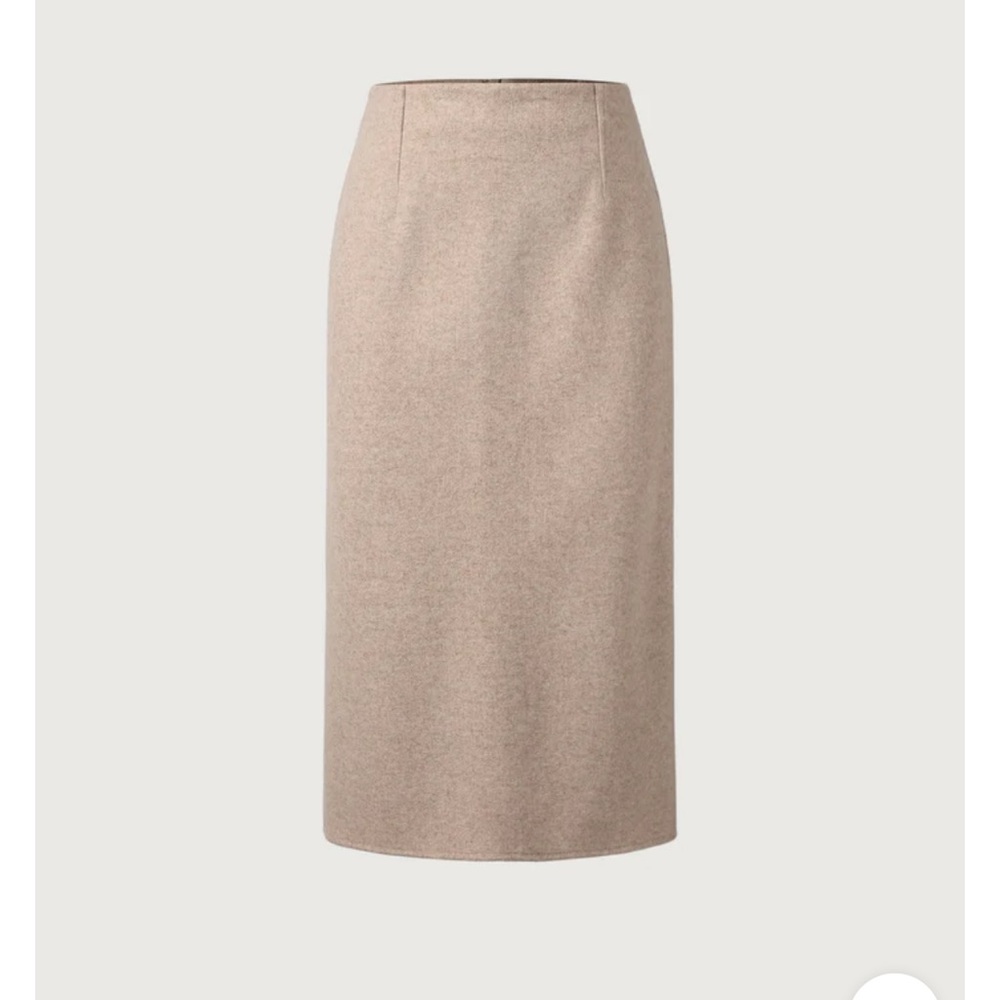 OGL Cashmere-like A-Line Midi Skirt - Picture 3 of 10